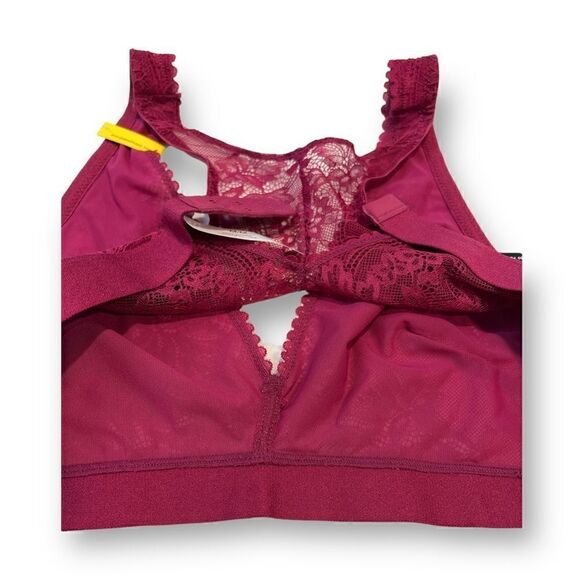 Bali Plunge Lace Racer Back Wirefree Size Medium - Picture 6 of 6